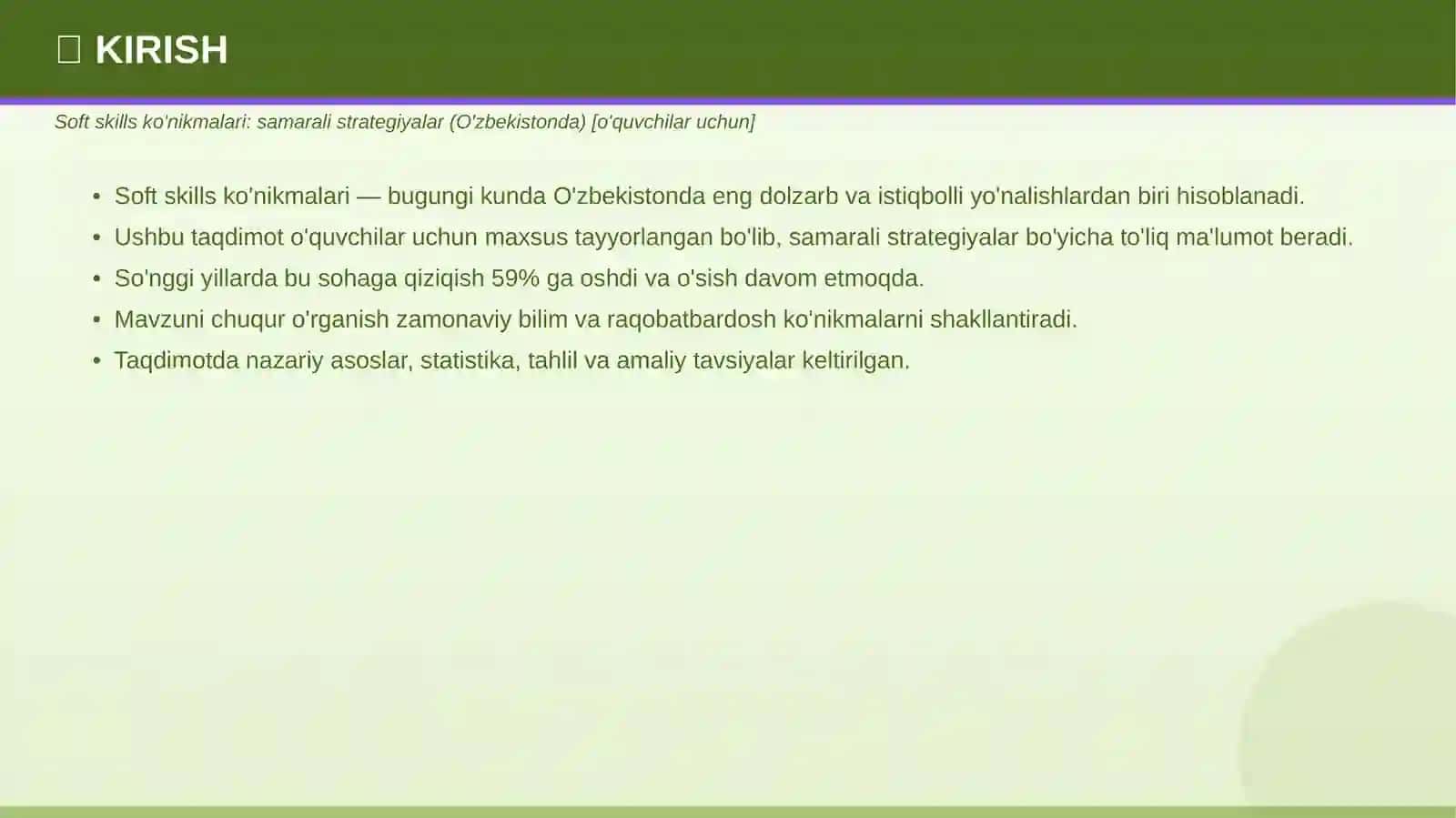 SOFT SKILLS KO'NIKMALARI 3