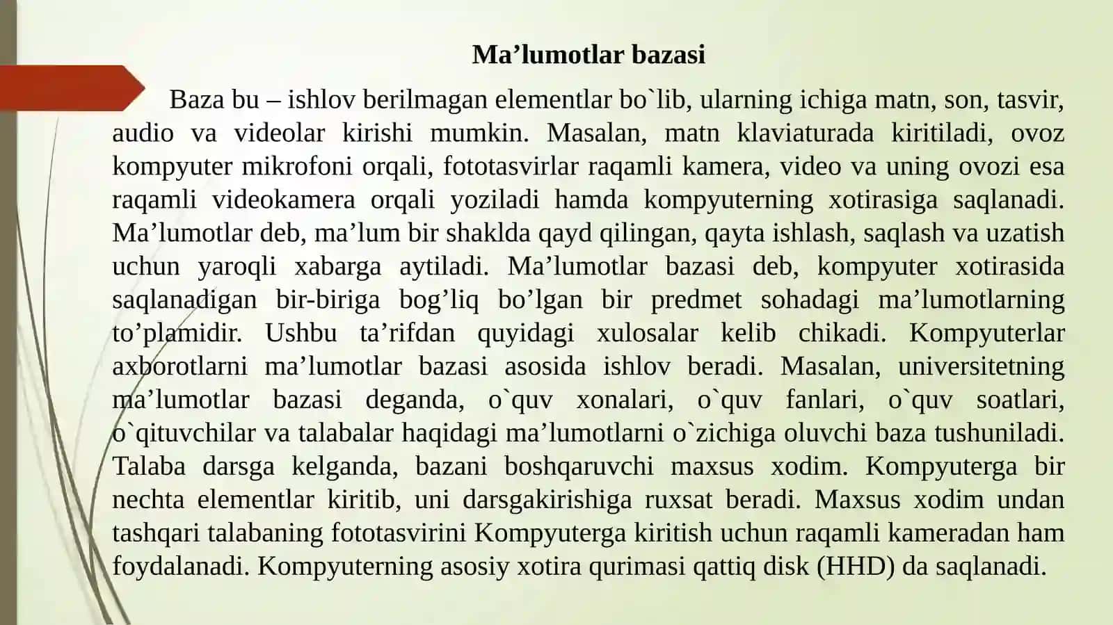 Realyatsion ma’lumotlar bazalarini yuqori darajadagi dasturlash tillari bilan ishlash 3