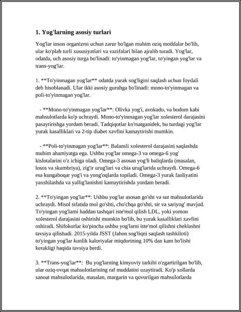LIPIDLAR ULARNING TURLARI VA ISHLATILISHI 3