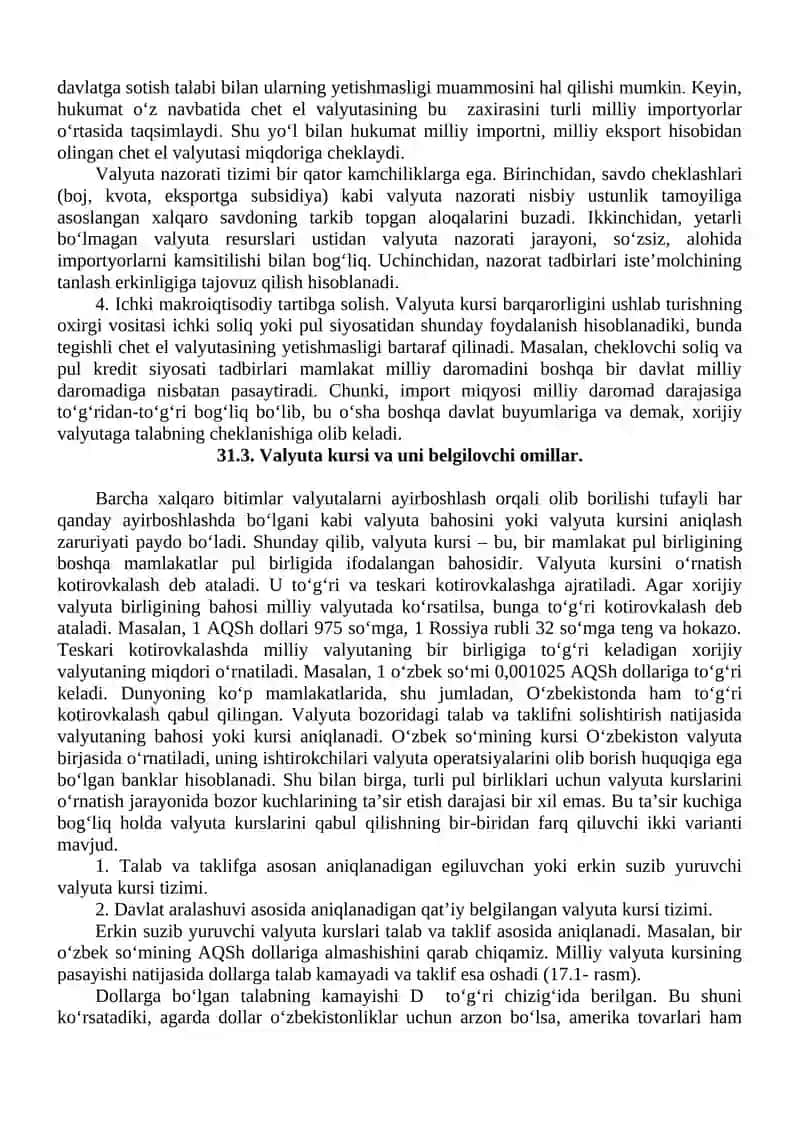 Valyuta kursining makroiqtisodiy siyosatga ta'siri 3