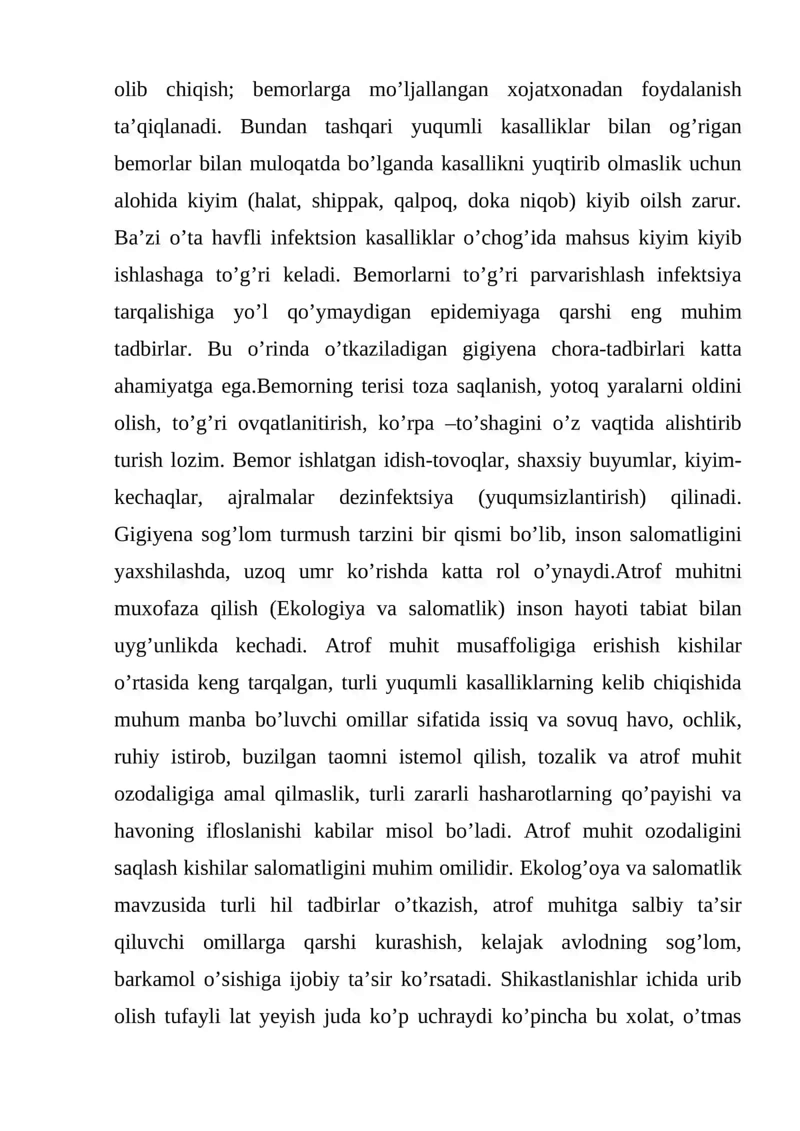 Shaxsiy va jamoat gigienasi haqida suxbat o’tkazish usuli 3