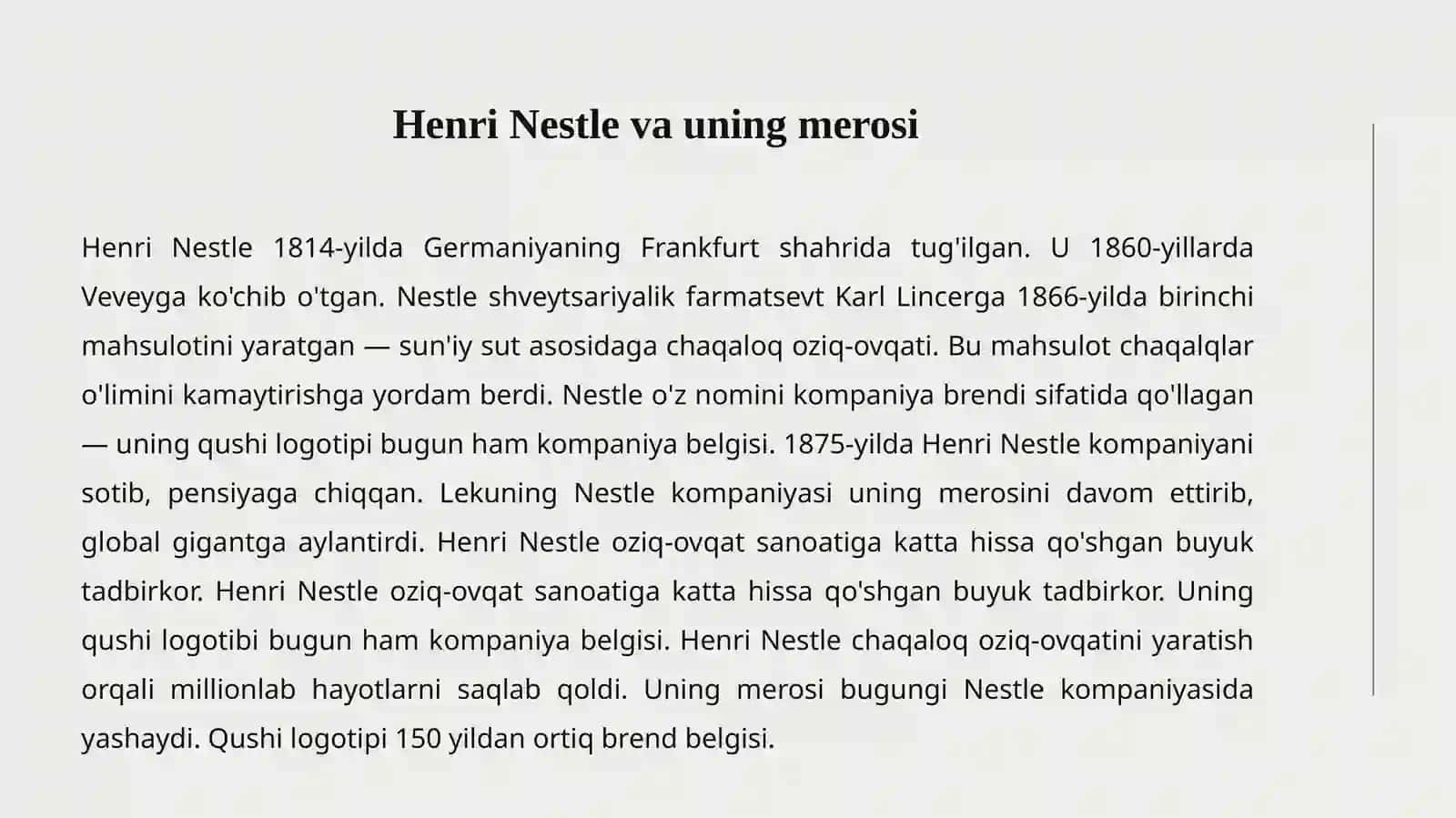 Nestle kompaniyasi tarixi 3