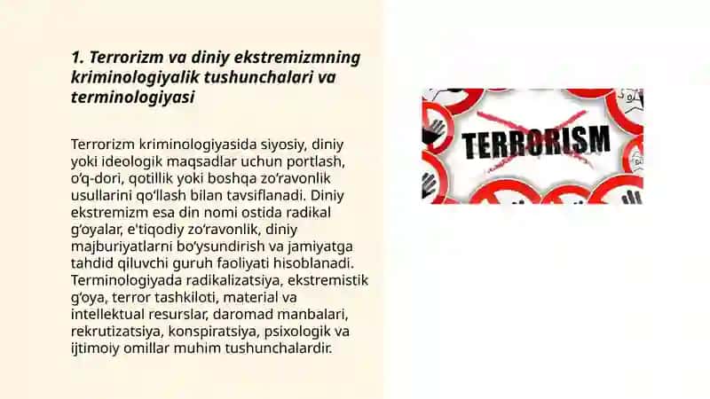 Terrorizm va diniy ekstremizmning kriminalogiyalik xarakteristikasi 3