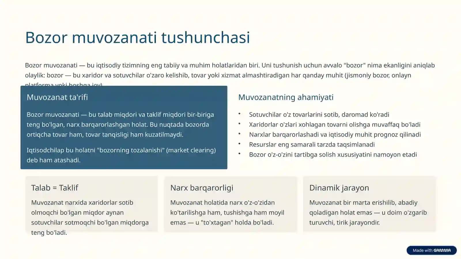 Bozor muvozanati: Talab va taklifning sehrli o'yini 3