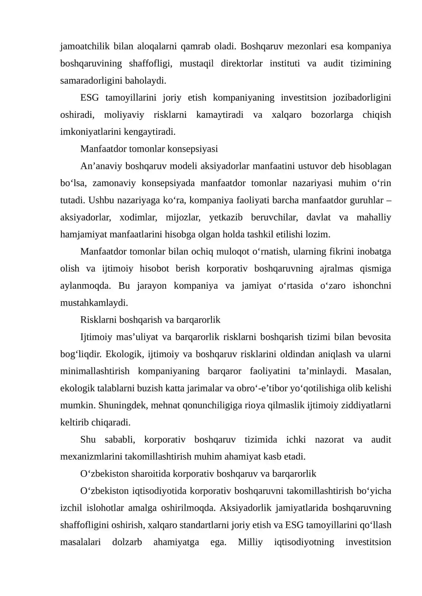 Korporativ boshqaruvda ijtimoiy ma’suliyat va barqarorlik 3