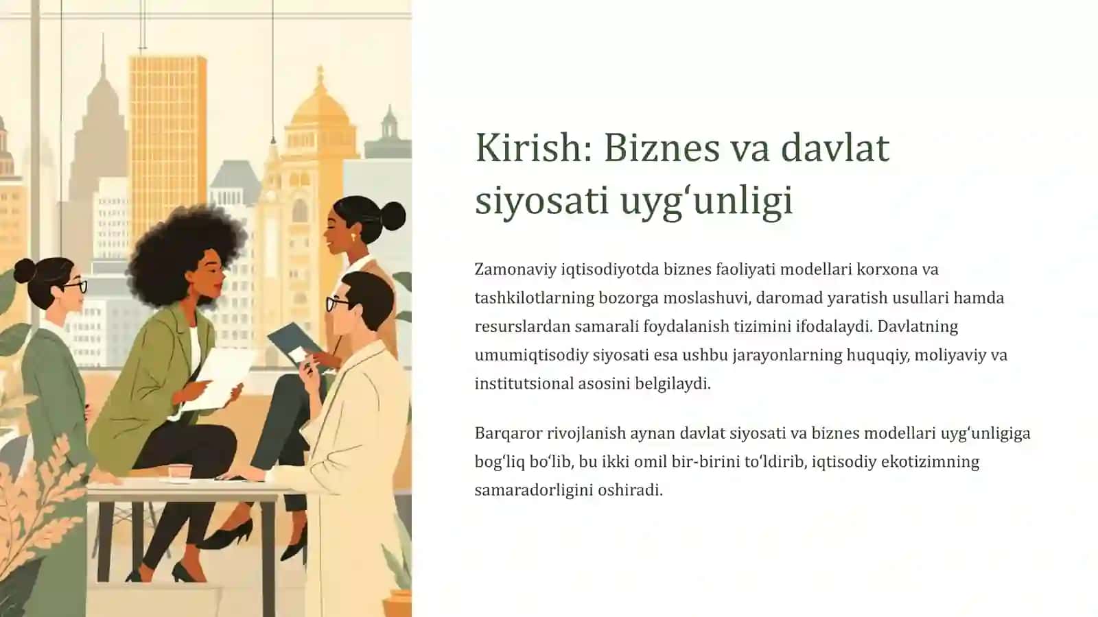 BIZNES FAOLIYATI MODELLARI.  DAVLATNING UMUMIQTISODIY SIYOSATINING ENG MUHIM ELEMENTI, UNING AXAMIYATI VA MAQSADLARI 3