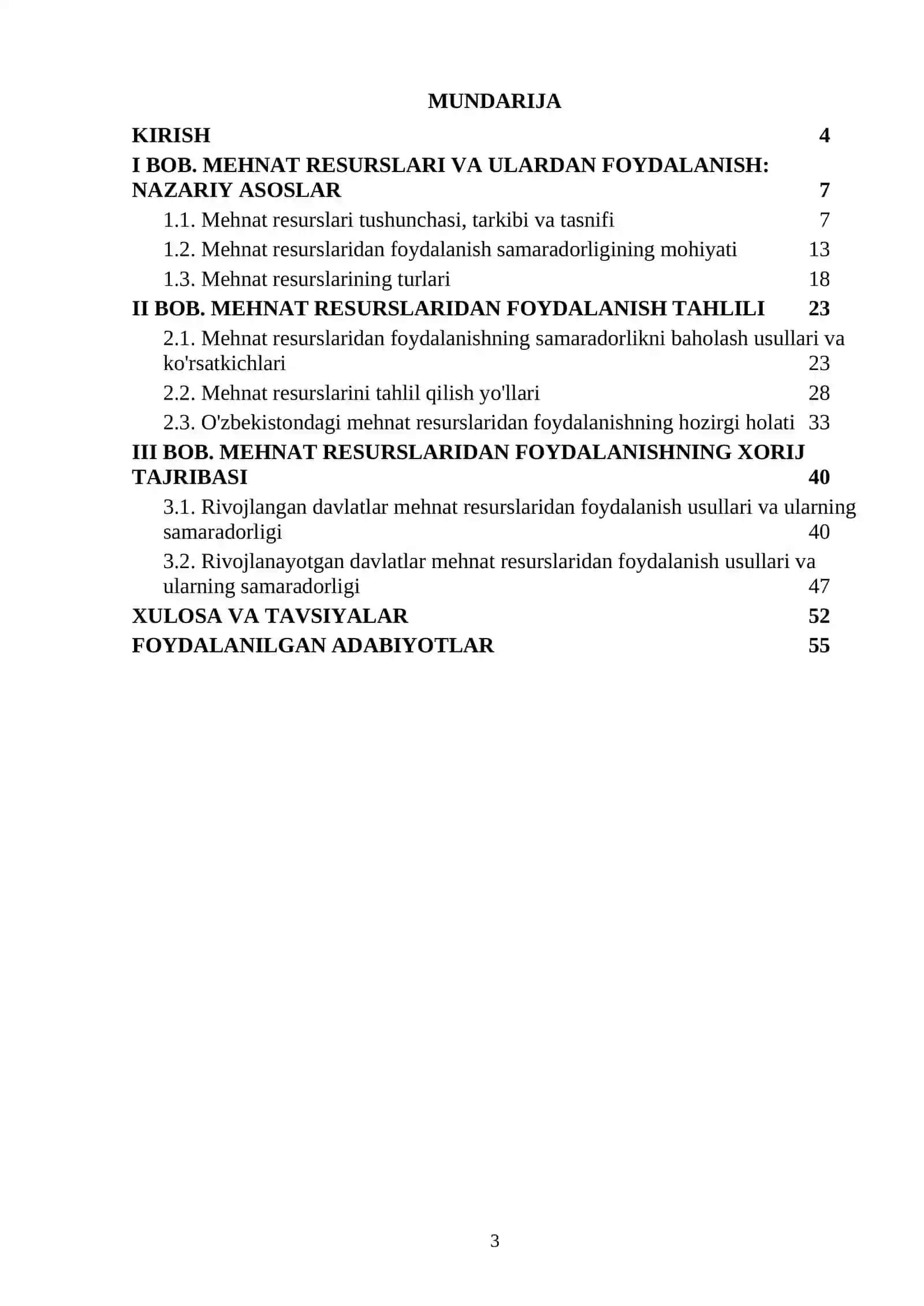 Mehnat resurslaridan foydalanish samaradorligini tahlil qilish 3