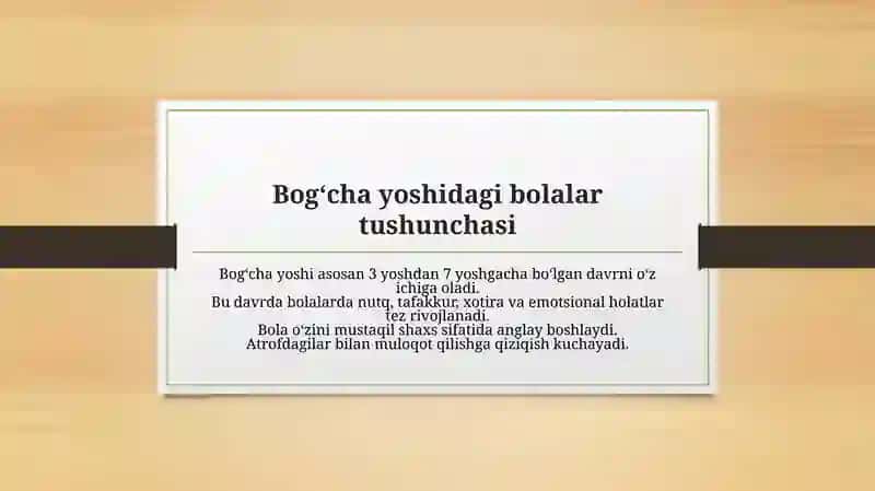 Bog'cha yoshidagi bolalarning kattalari mehnatiga tasiri 3