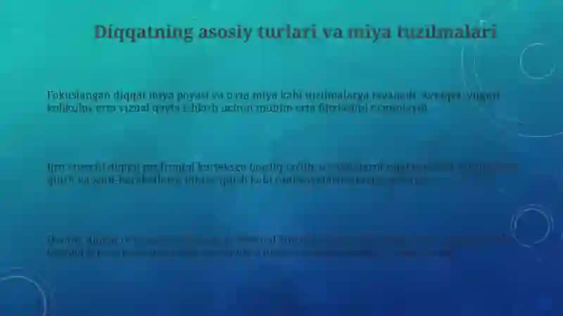 Diqqatning nerv fiziologik asoslari 3