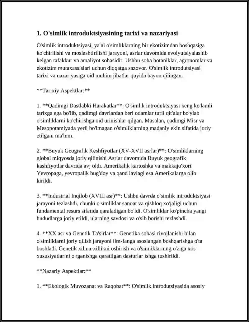 ÖSIMLIK INTRODUKSIYASI VA BIOLOGIK XILMA-XILLIK 3