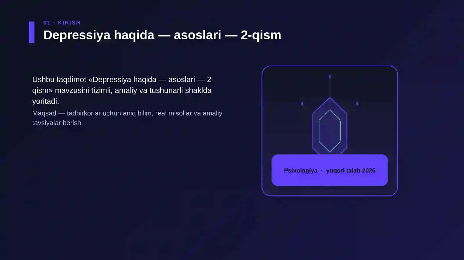 Depressiya haqida — asoslari — 2-qism 3