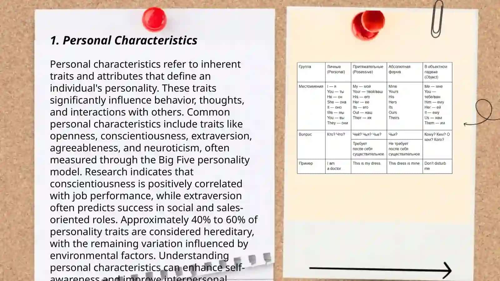 Describing people. Pronouns my, his, her 3