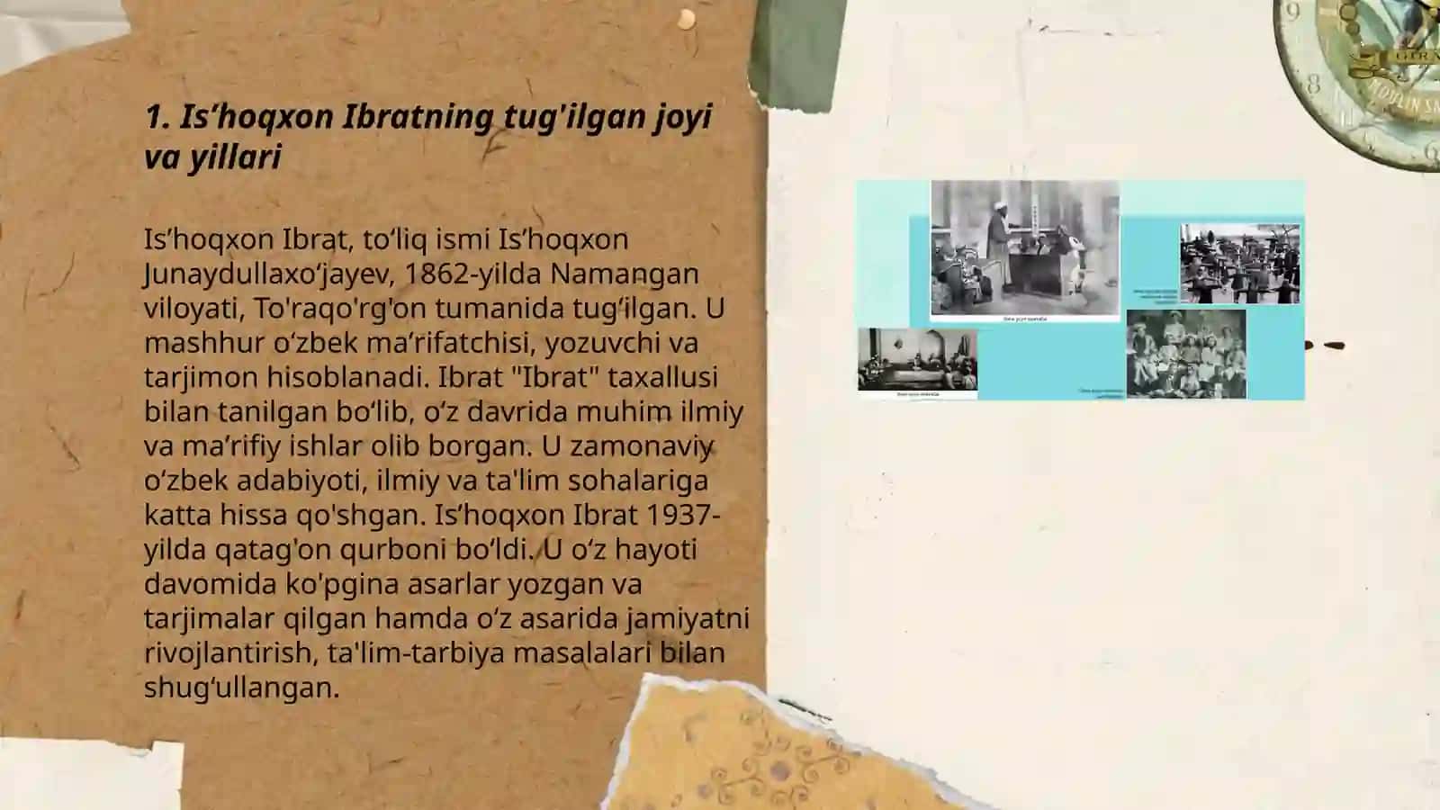 Isʼhoqxon Ibratning hayot yoʻli va tariximizda tutgan oʻrni 3