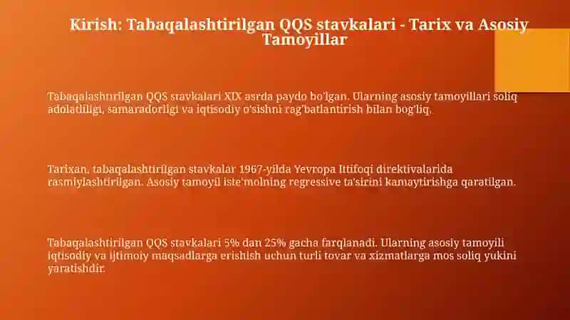 Tabaqalashtirilgan QQS stavkalari 3