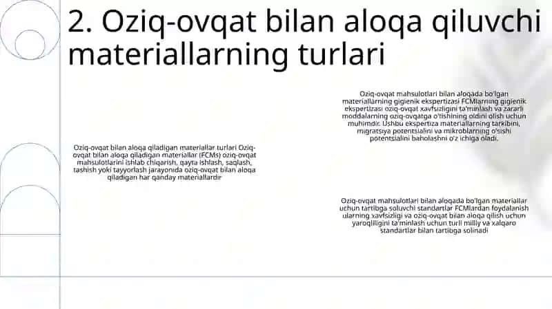 Oziq-Ovqat Bilan Kontaktda Bo’Ladigan Materiallarning Gigienik Ekspertizasi 3