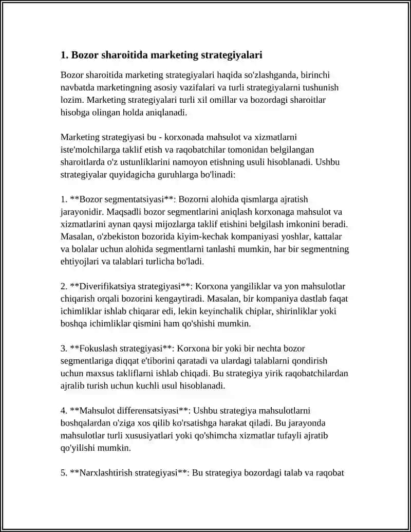 BOZOR SHAROITIDA MARKETING AXAMYATI 3