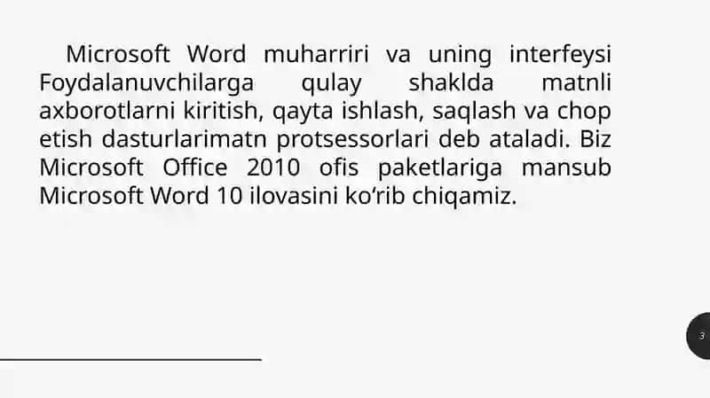 Microsoft Word 3