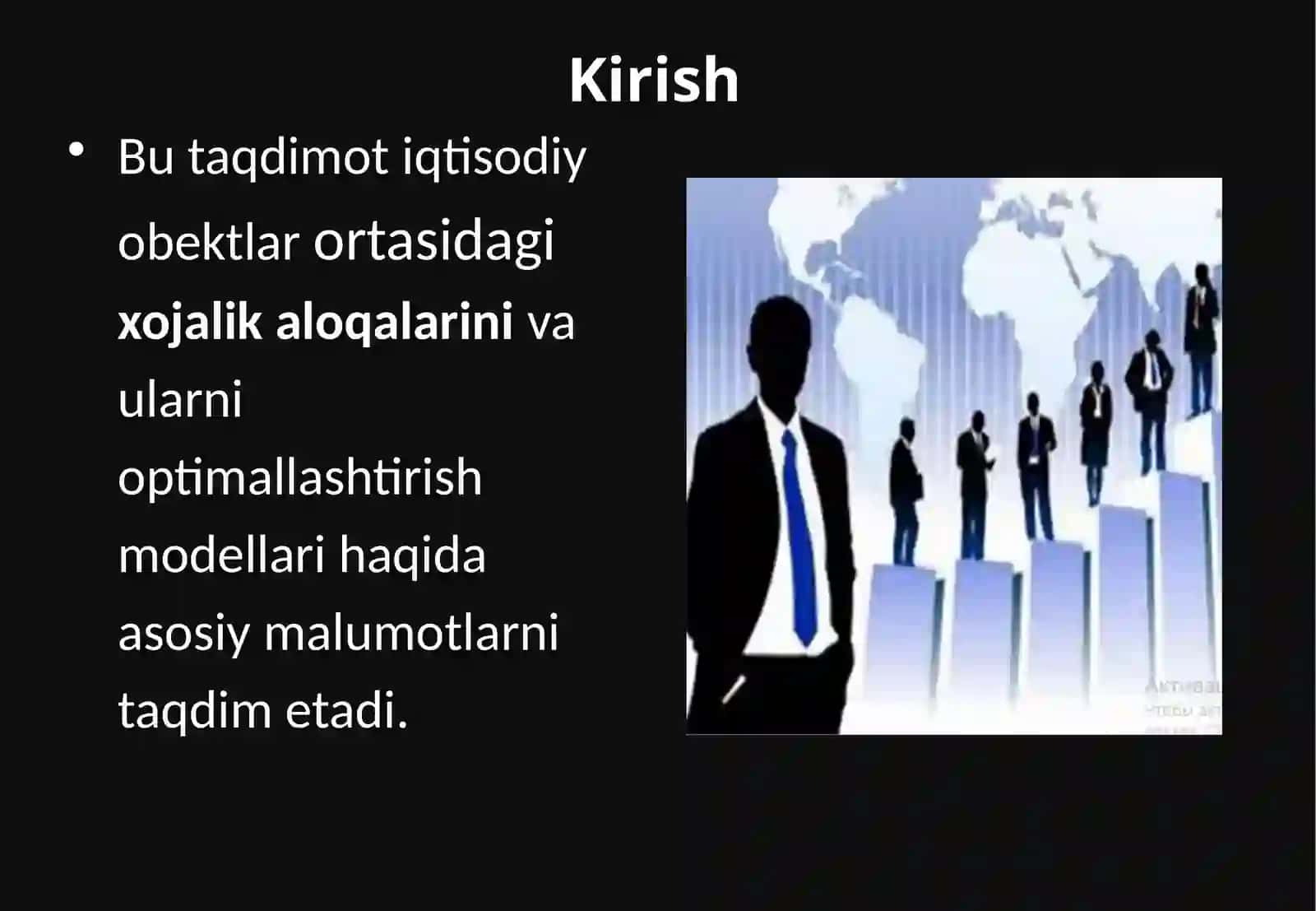 Iqtisodiy obektlar o'rtasida xo'jalik aloqalarini optimallashtirish modellari 3