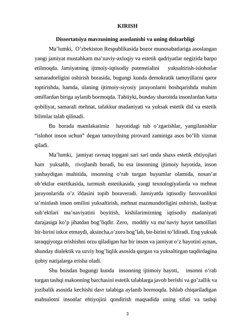 "ESTETIKANING IJTIMOIY-IQTISODIY POTENTSIALLARI VA ISTIQBOLLARI" 3