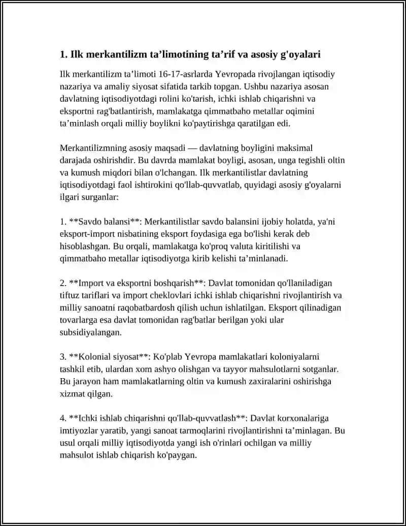 ILK MERKANTILIZM TA'LIMOTI VA UNING NAMOYONDALARI 3
