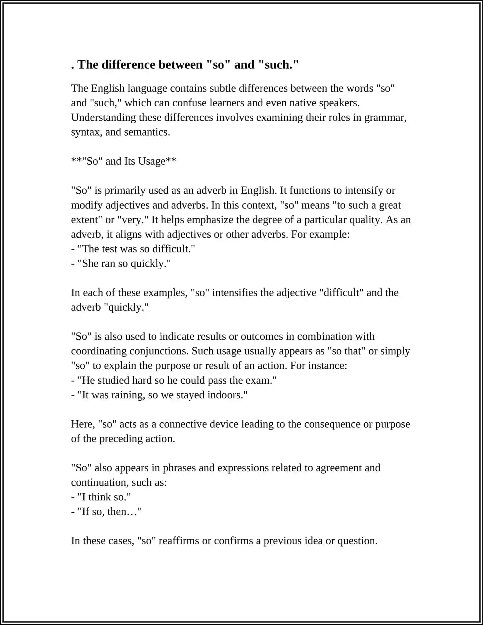Theme: SO AND SUCH. TOO AND ENOUGH 3
