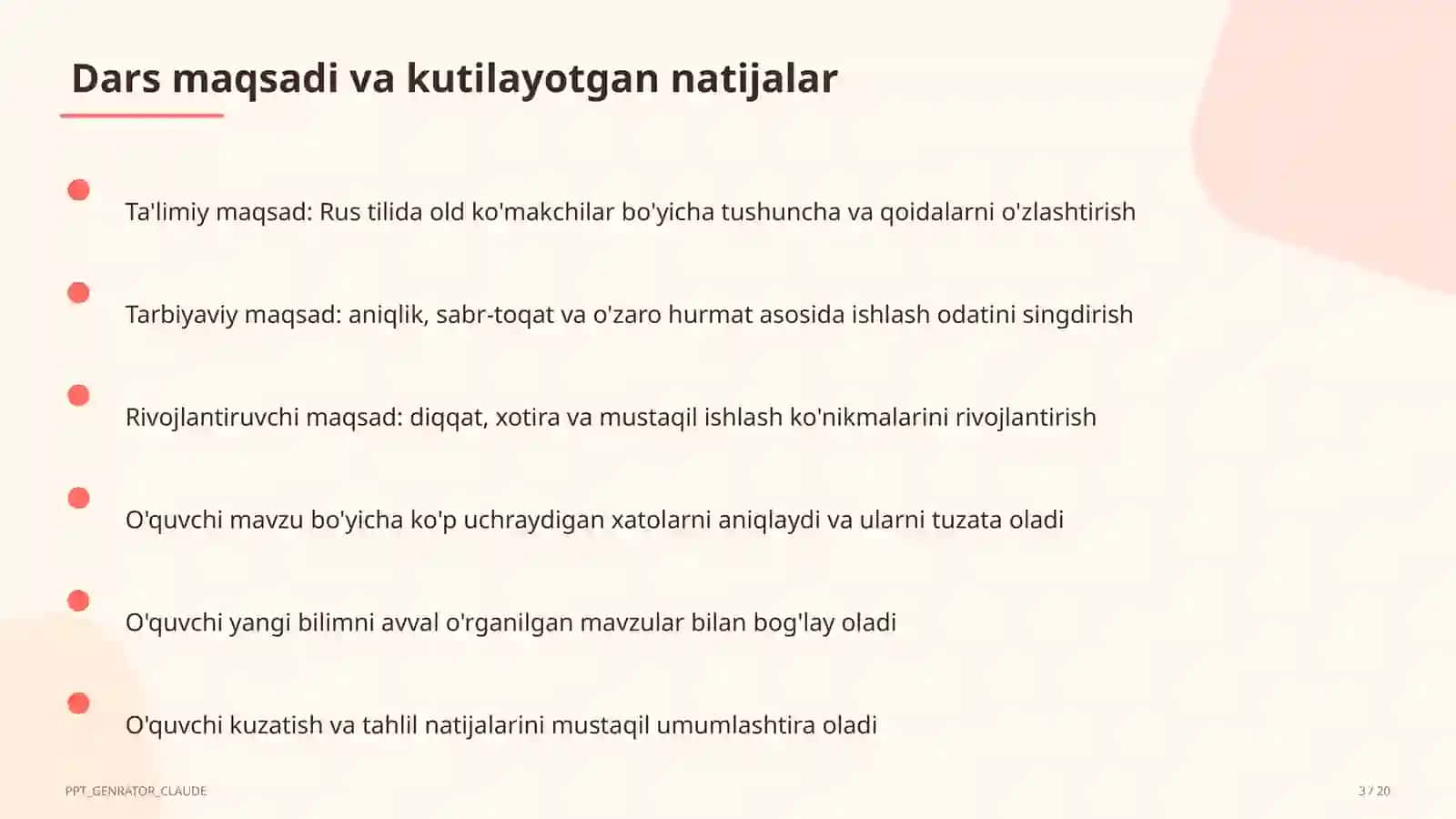 Rus tilida old ko'makchilar (7-sinf) 3