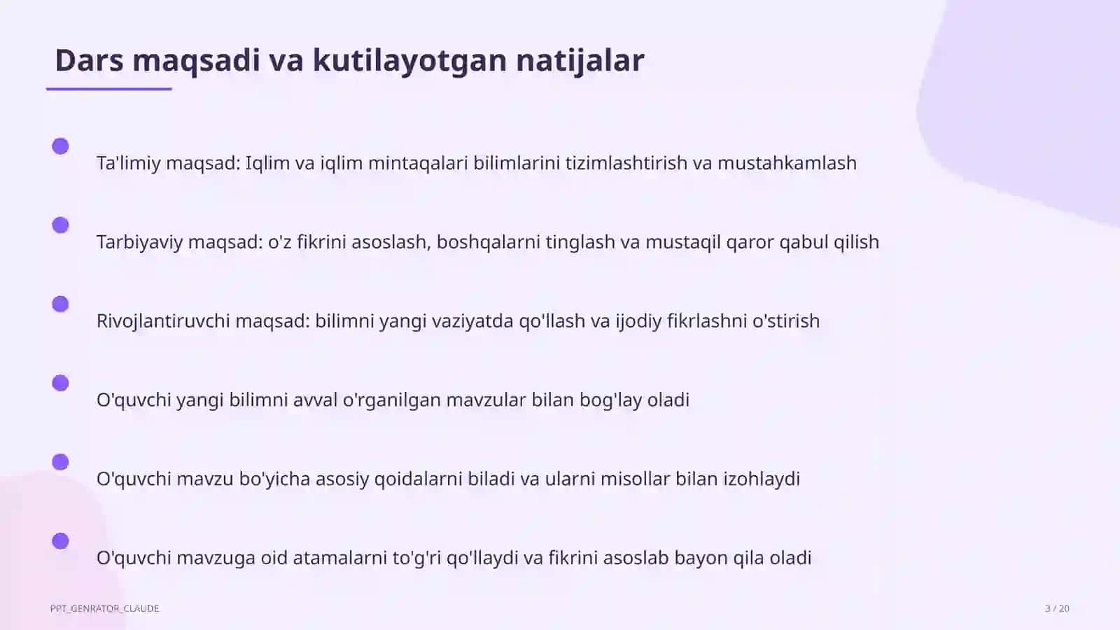 Iqlim va iqlim mintaqalari (6-sinf) 3