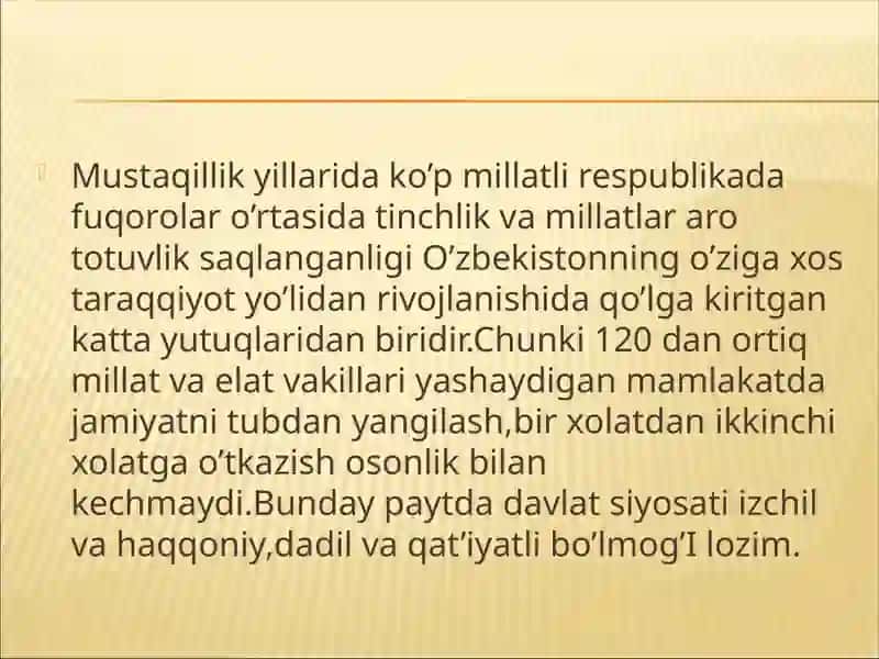 O'zbekistonda millatlararo totuvlikning taminlanshi 3