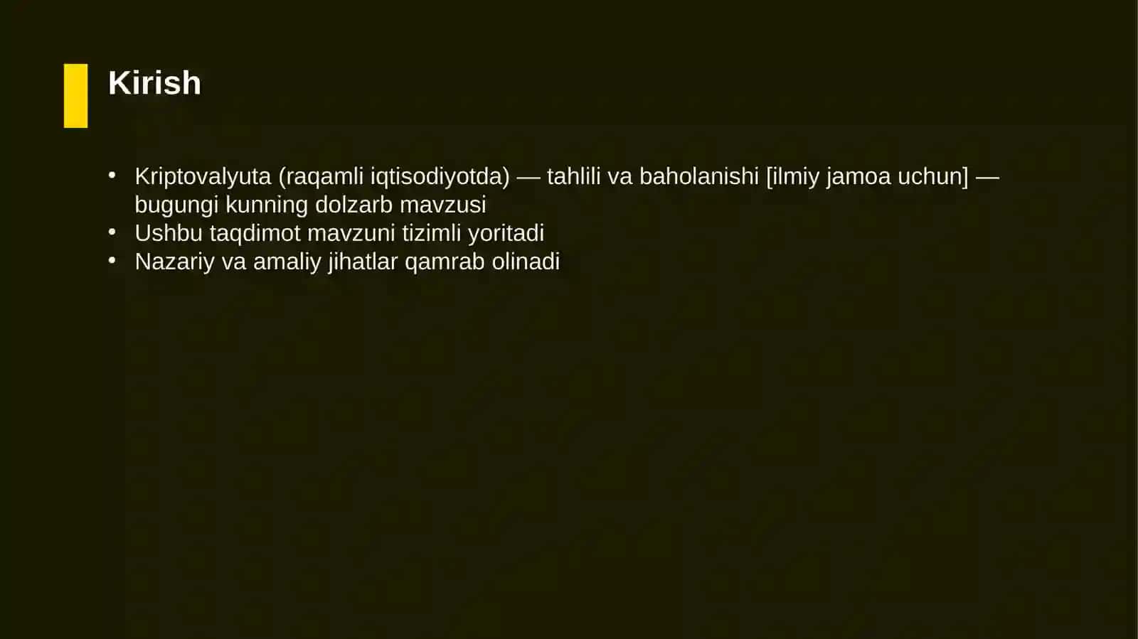 Kriptovalyuta (raqamli iqtisodiyotda) — tahlili va baholanishi [ilmiy jamoa uchun] 3