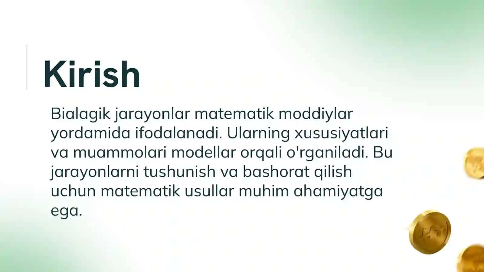 Bialagik jarayonlarning matematik modellash tamoyillari 3