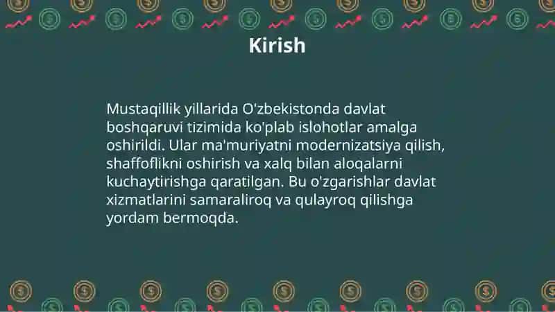 Mustaqillik yillarida Davlat Boshqaruvi Tizimida Amalga Oshirilgan Islohotlar 3