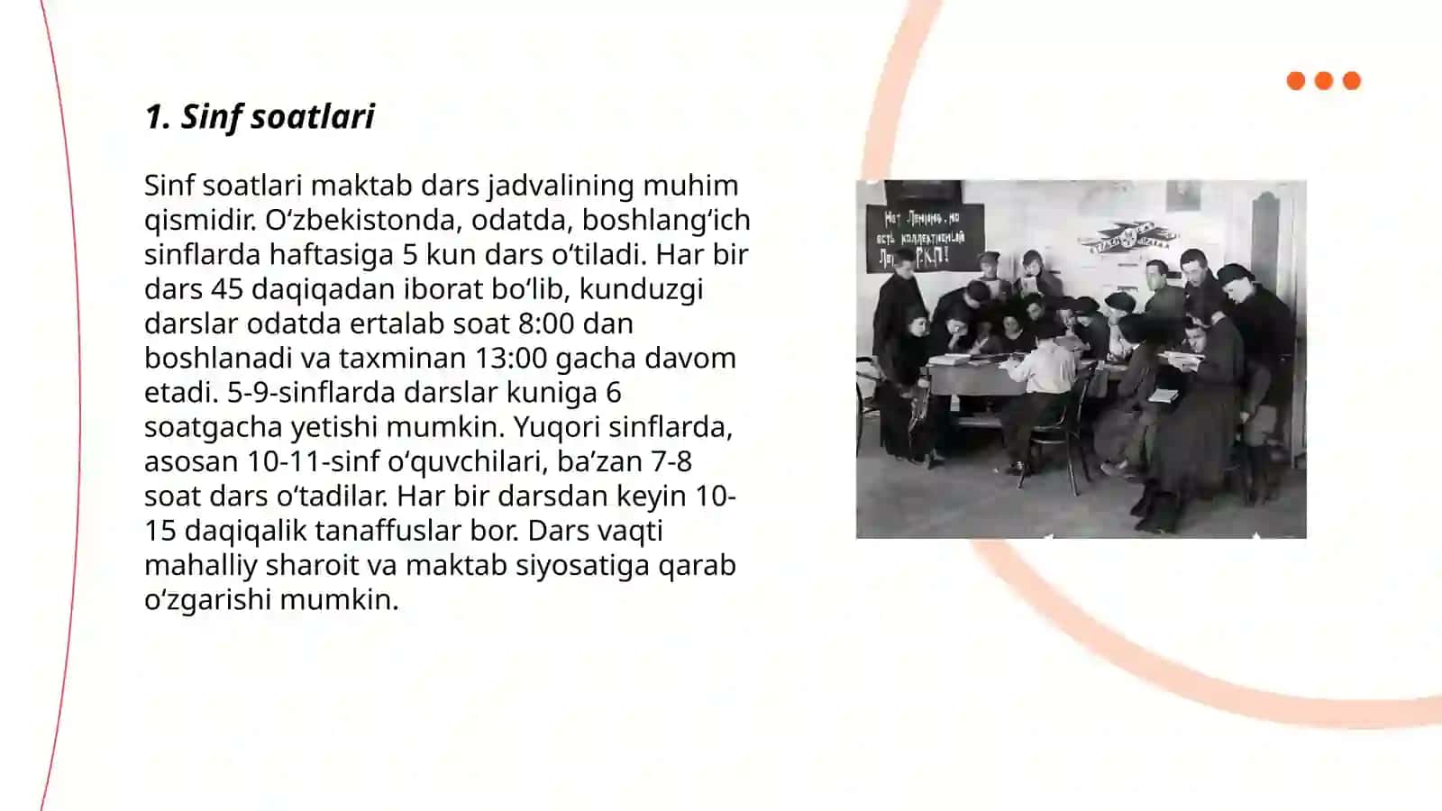 Sinf soatlari 3