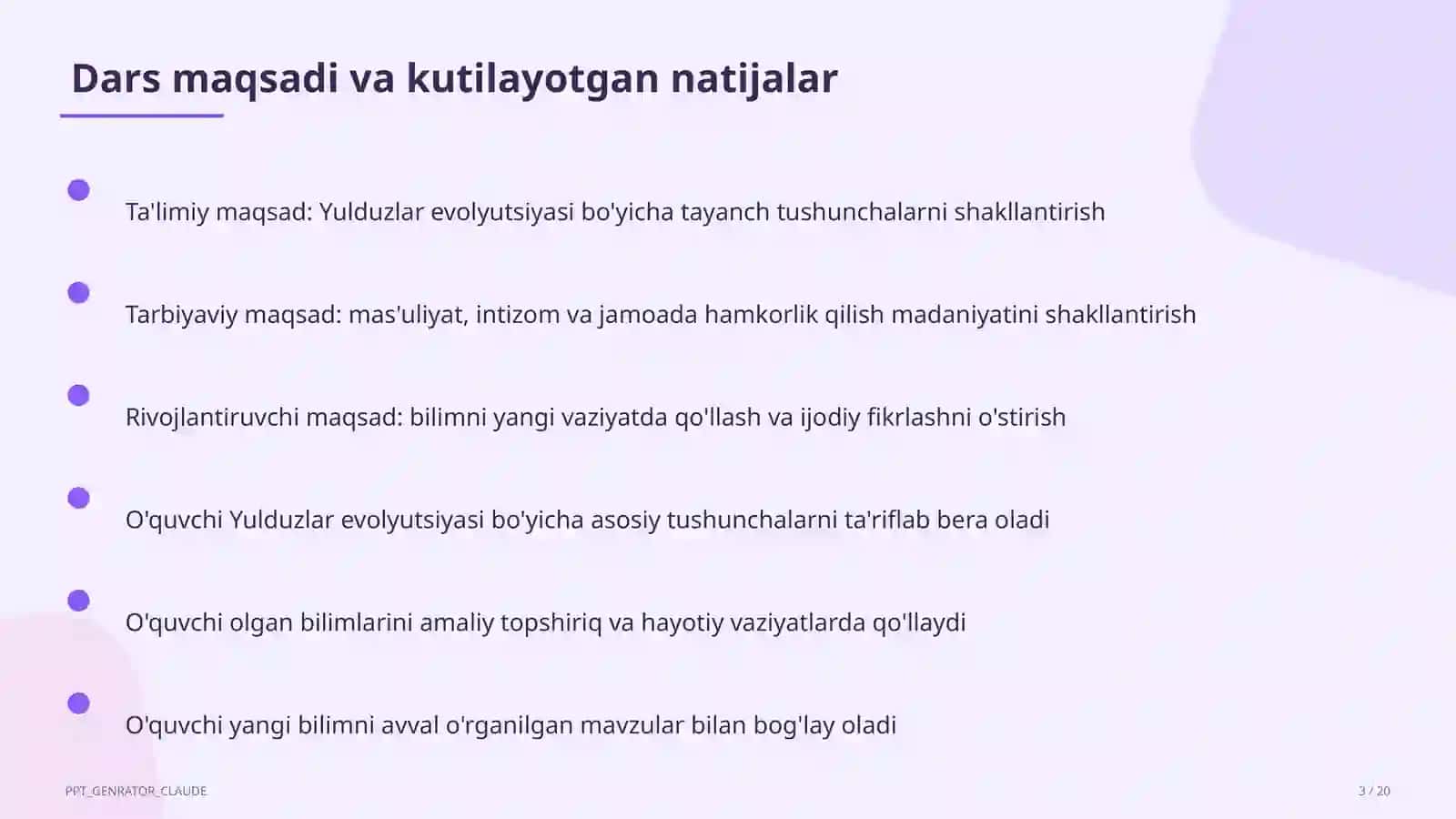 Yulduzlar evolyutsiyasi (11-sinf) 3