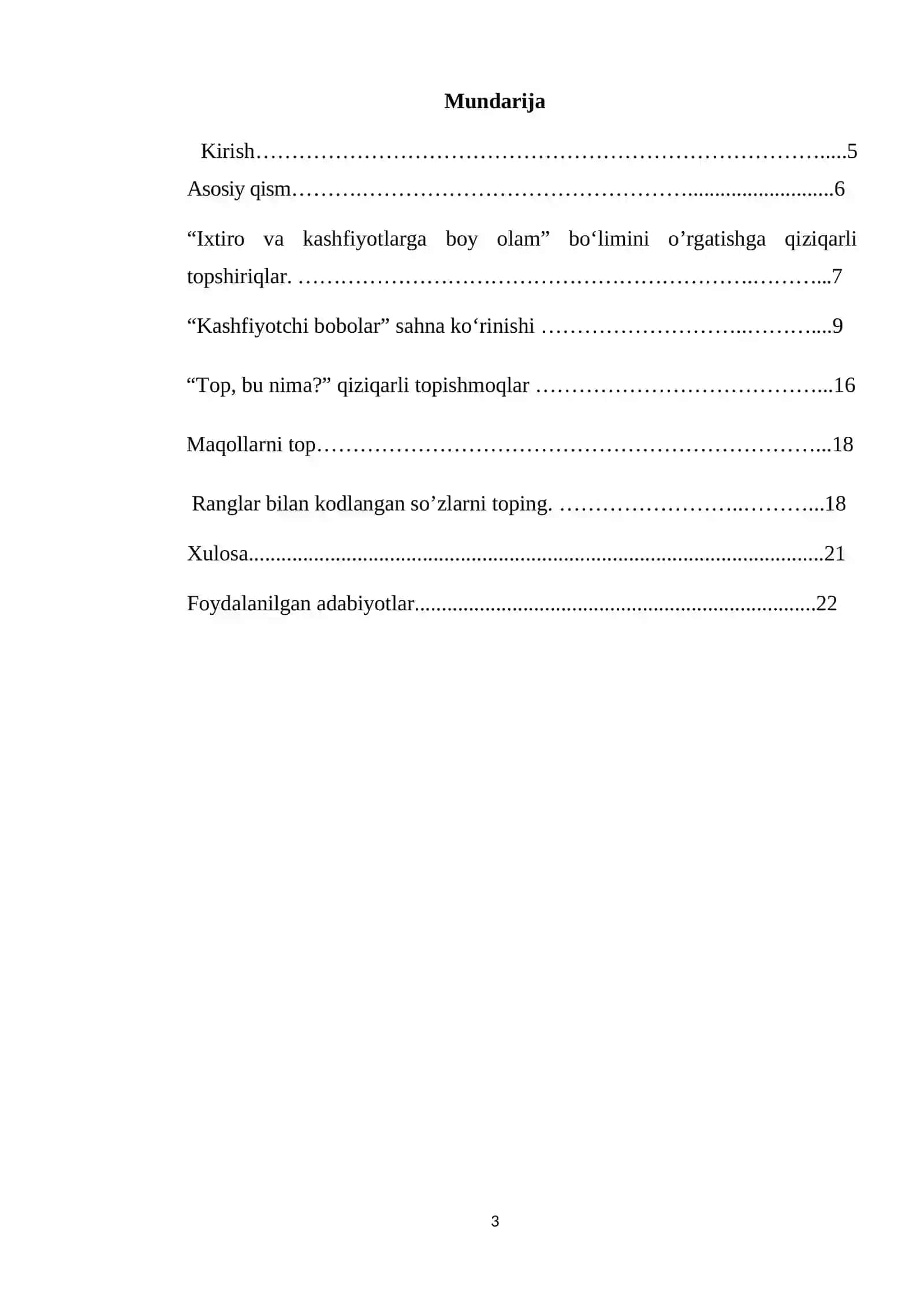 Uslubiy tavsiya 2-sinf o‘qish savodxonligi fanining “Ixtiro va kashfiyotlarga boy olam” 3
