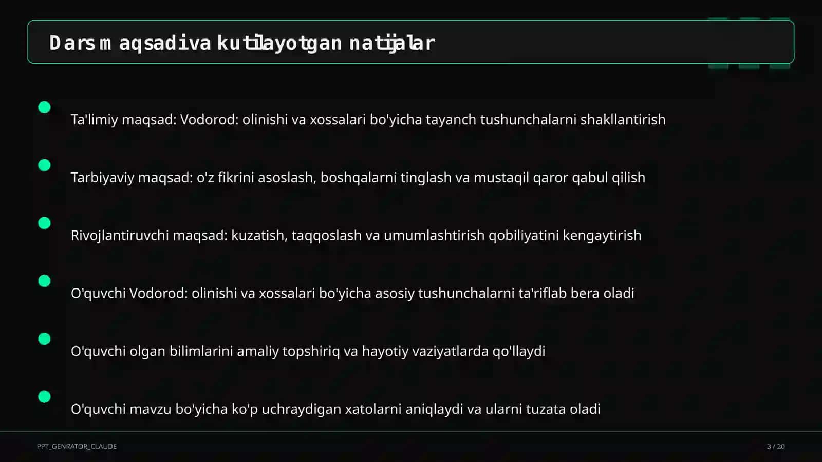 Vodorod: olinishi va xossalari (7-sinf) 3