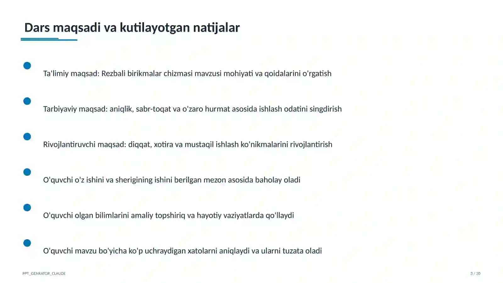 Rezbali birikmalar chizmasi (9-sinf) 3