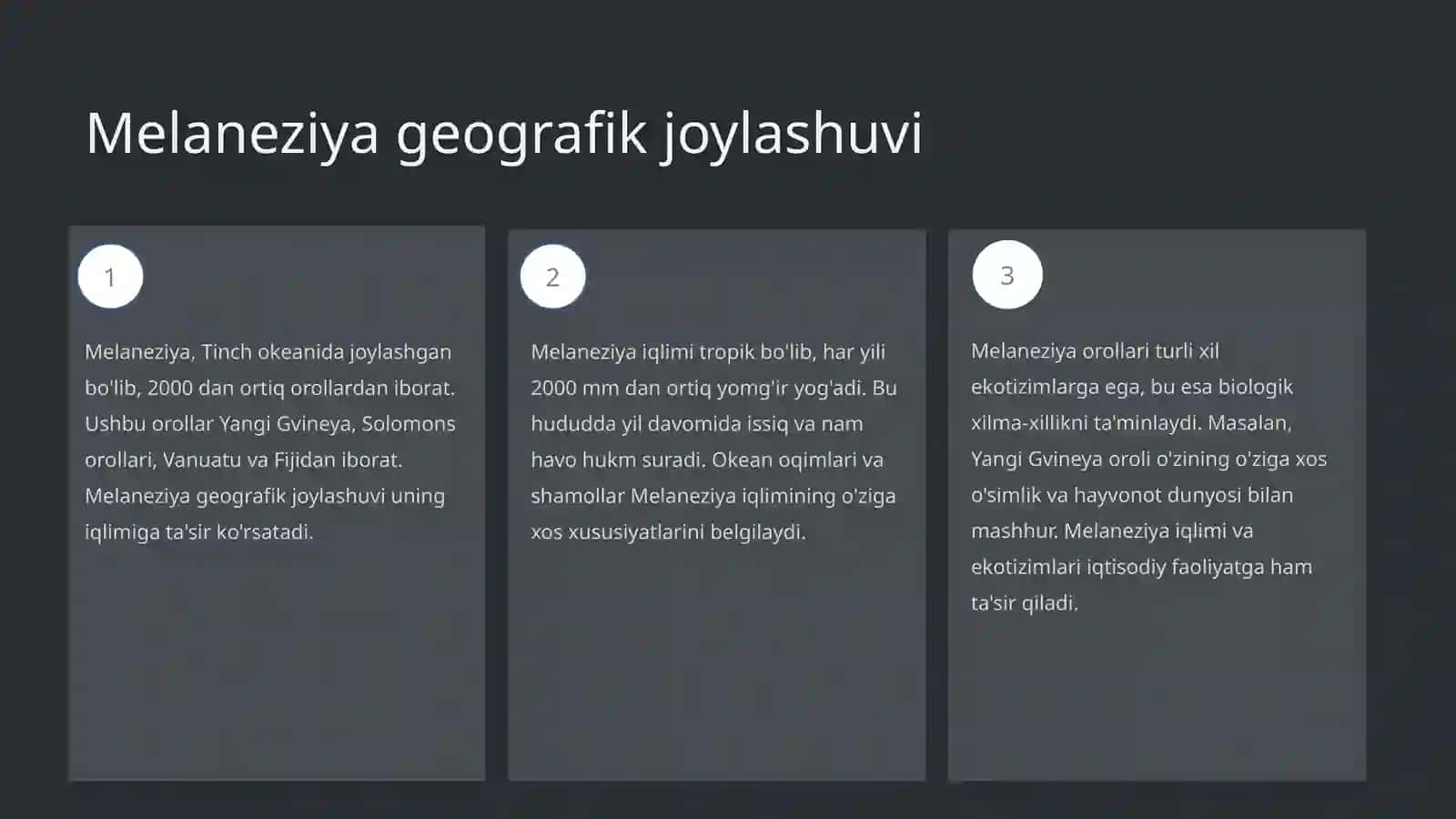 Melaneziya xalqlari hoʻjaligi va madaniyati 3