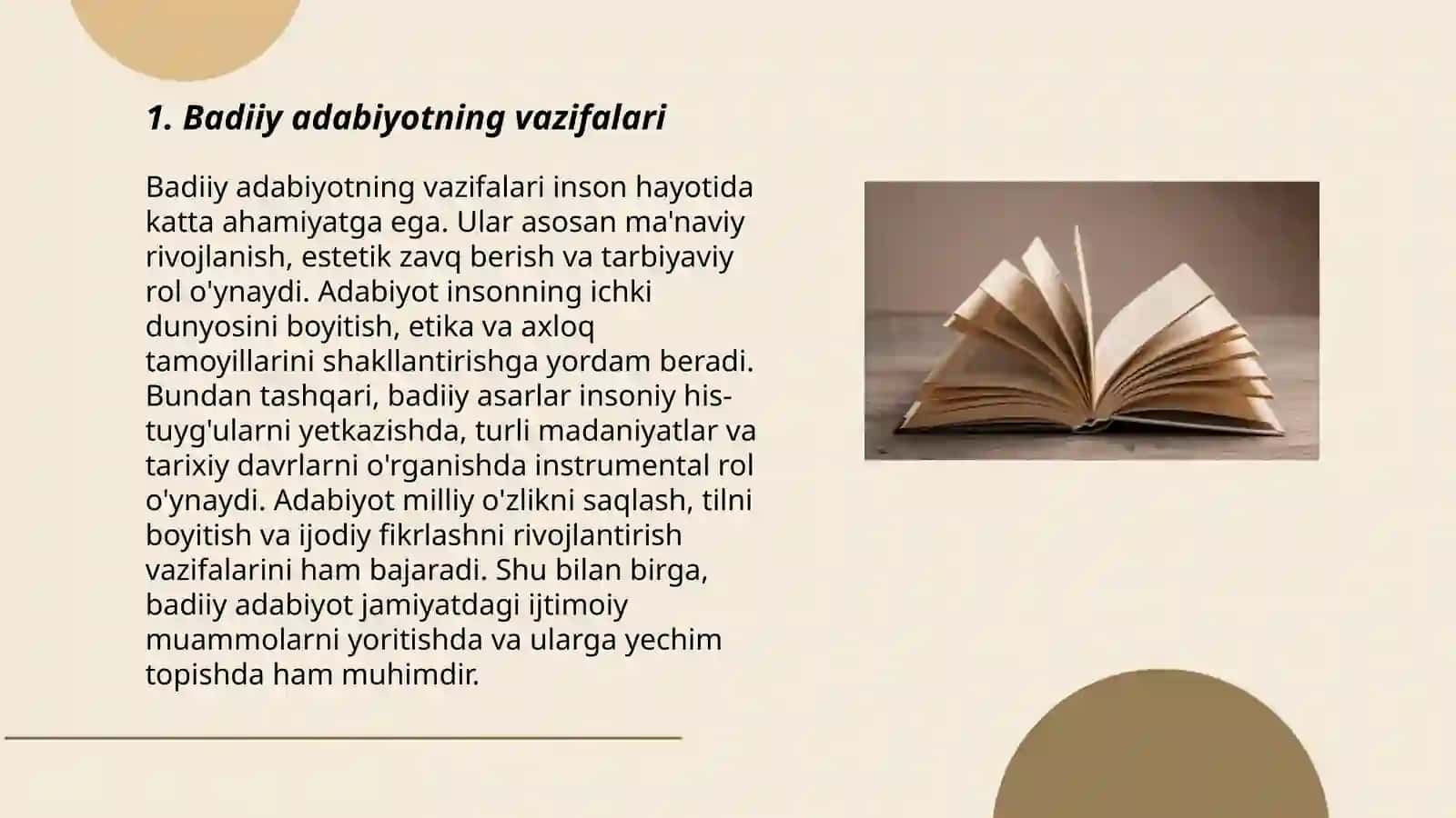 Badiiy adabiyot san'at turi sifatida 3