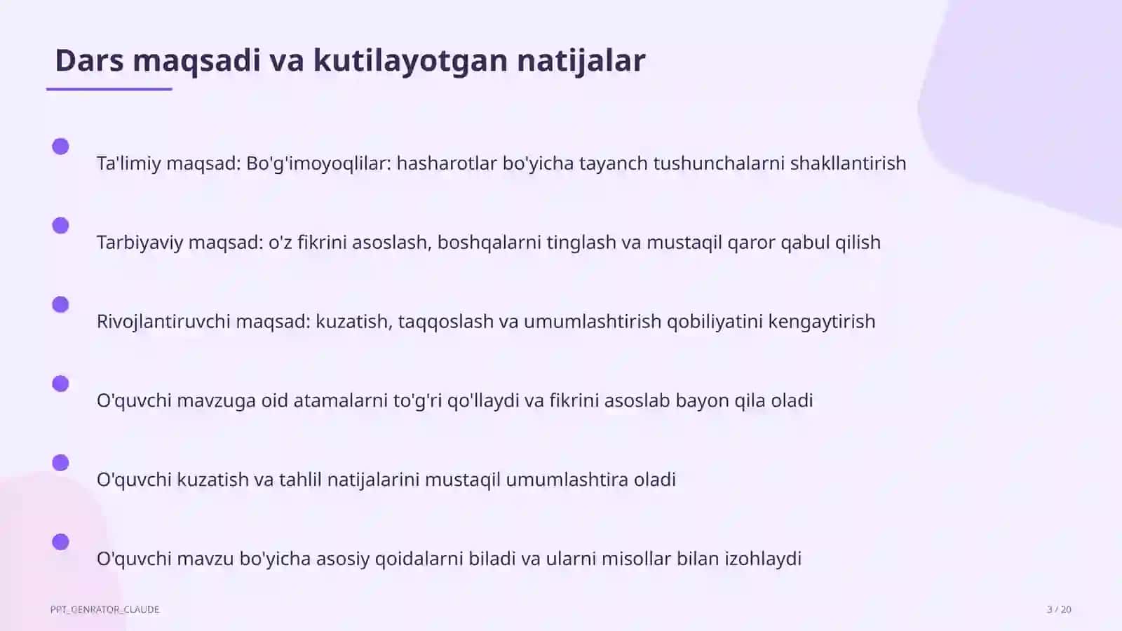 Bo'g'imoyoqlilar: hasharotlar (7-sinf) 3