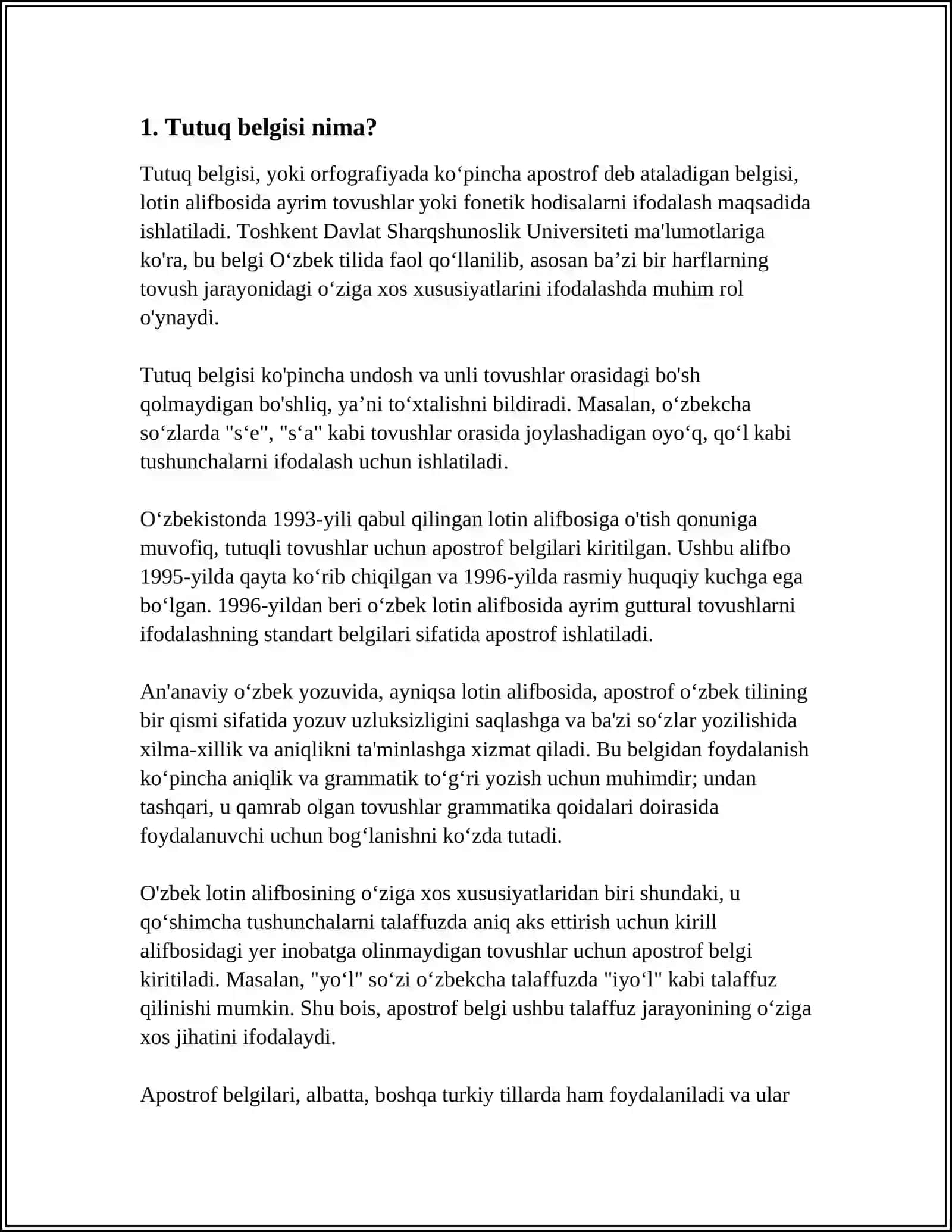TUTUQ BELGISI VA UNING QÕLLANILISH ÕRINLARI 3