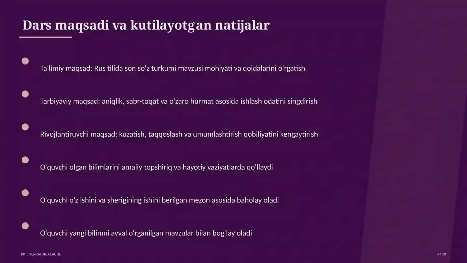 Rus tilida son so'z turkumi (6-sinf) 3