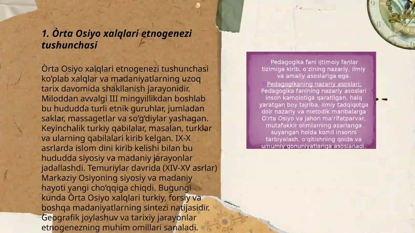 Òrta Osiyo xalqlari etnogenezni va etnik tarixining nazariy va ilmiy metodologik asoslari 3