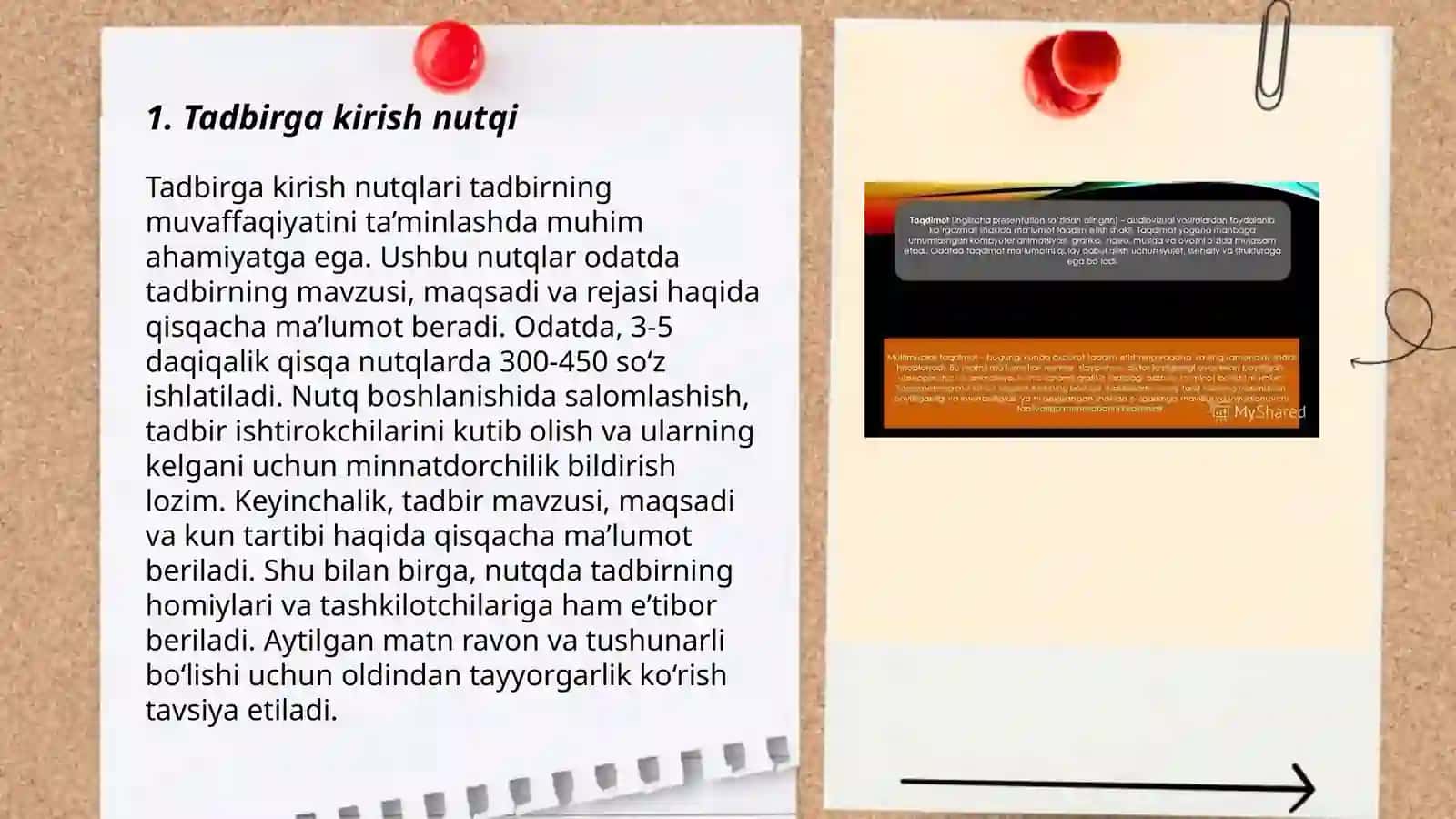 Taqdimod va Taqdimot nutqi 3