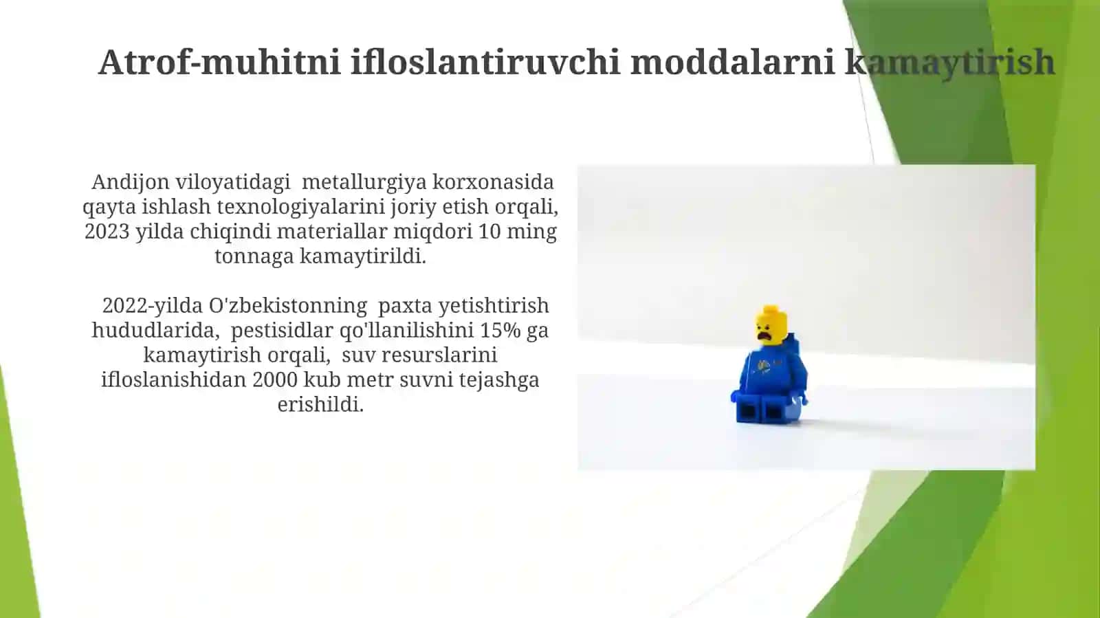 Ishlabchiqarishlar niatrof muhitga salbiy tasirlarni minimallashtirish 3