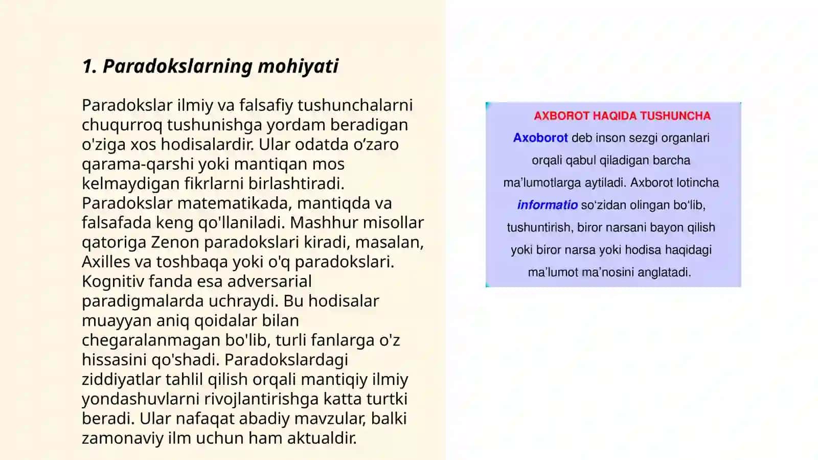 Paradokslar va Sofizmlar 3