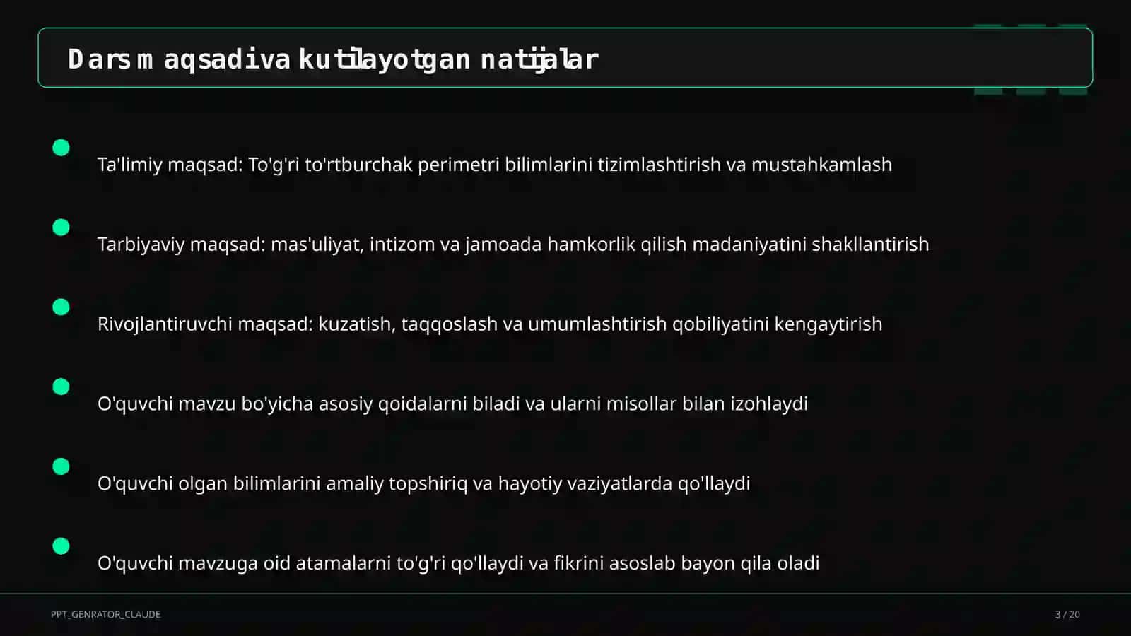 To'g'ri to'rtburchak perimetri (2-sinf) 3