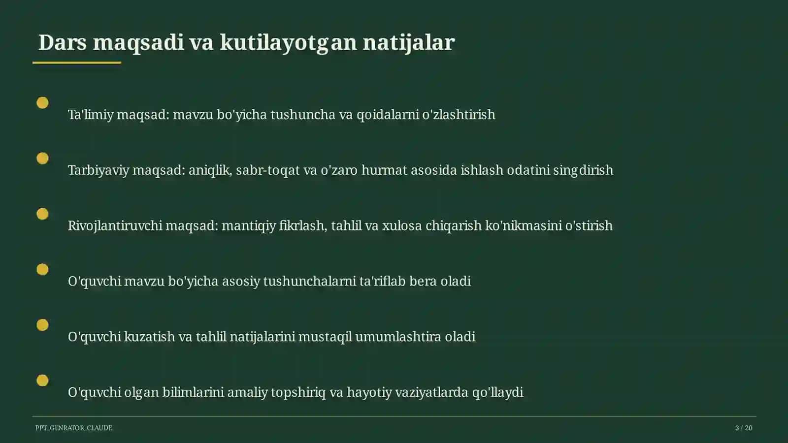 Ona tili va o'qish (1–4) — ochiq dars uchun 3
