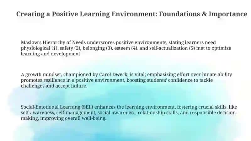 Classroom Management and Learning Environment 3
