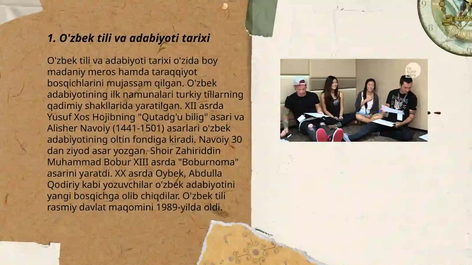 Ona tilidan sinfdan tashqari ishlar 3