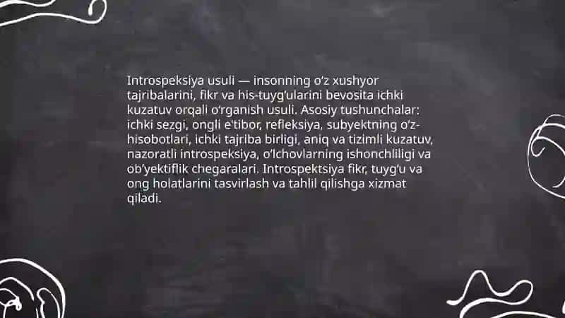 Introspeksiya usulining paydo bo'lish va mazmuni 3